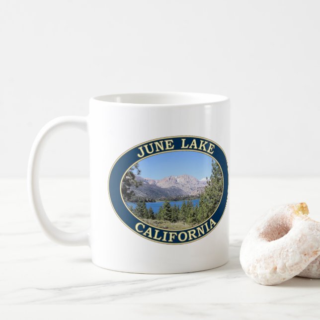 June Lake, California Coffee Mug (With Donut)