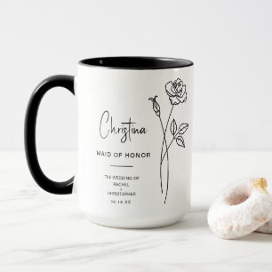 June Maid of Honour Rose Birth Flower Mug