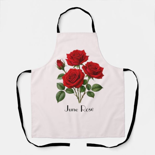 June Rose Flowers  Apron (Front)