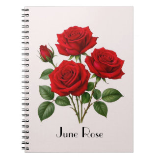 June Rose Flowers  Notebook