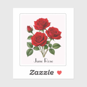 June Rose Flowers Sticker
