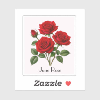 June Rose Flowers Sticker