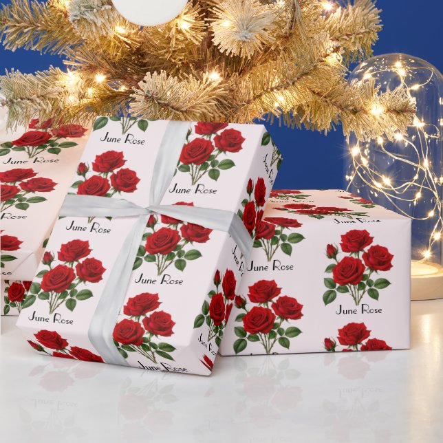 June Rose Flowers Wrapping Paper (Holidays)