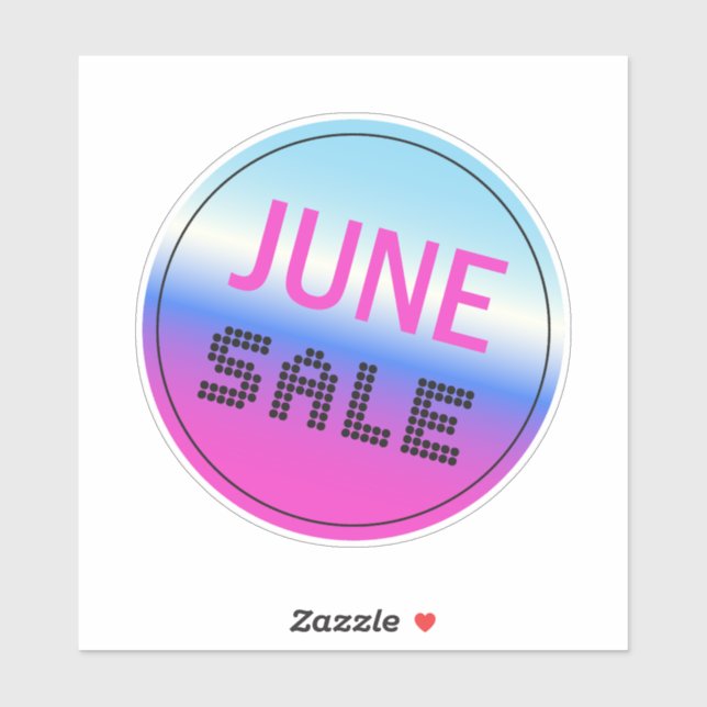 June Sale Sticker Holographic Gradient (1pc) (Sheet)