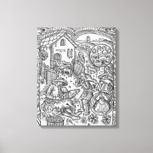 June, sheep shearing, Gemini Canvas Print