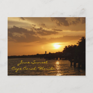 June Sunset in Cape Coral, Florida Postcard