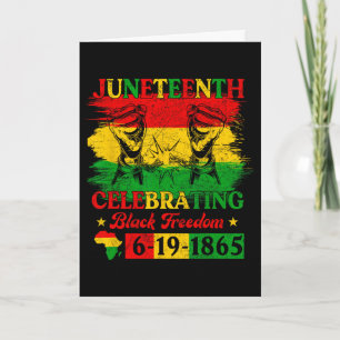 June Teenth Flag Celebrating Black Freedom Junetee Card