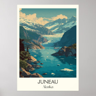 Juneau Alaska Capital Glacier City Poster