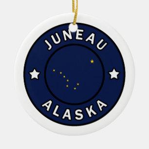 Juneau Alaska Ceramic Tree Decoration