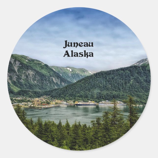 Juneau, Alaska Classic Round Sticker (Front)