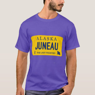 Juneau Alaska License Plate City Name T-Shirt