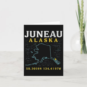Juneau Alaska Map Coordinates, Travel Card