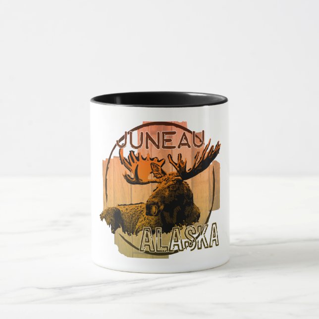 Juneau Alaska orange moose mug (Center)