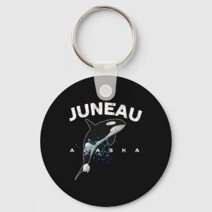 Juneau Alaska Orca Killer Whale Lover Vacation Tri Key Ring