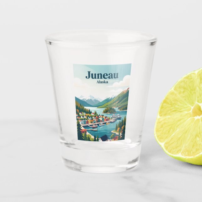Juneau Alaska Shot Glass (Front)