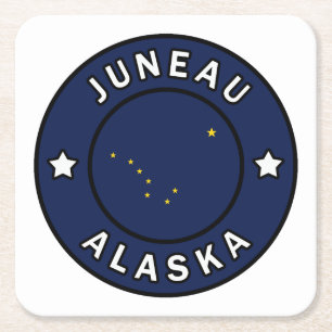 Juneau Alaska Square Paper Coaster