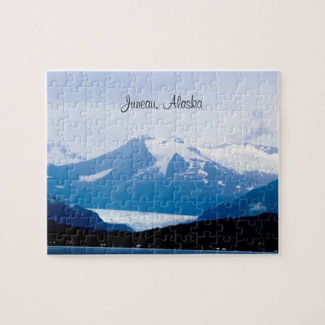 Juneau, Alaska Wood Wall Art Jigsaw Puzzle (Horizontal)