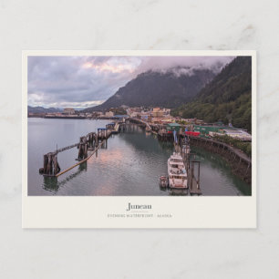 Juneau Harbour in Soft Evening Light Postcard