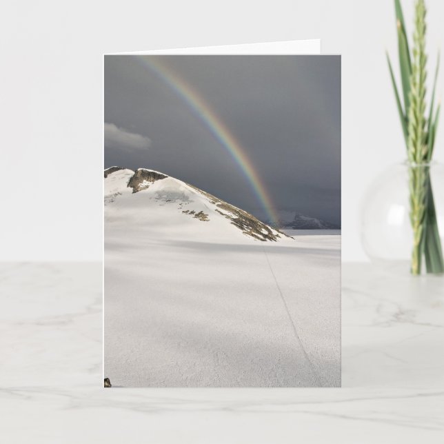 Juneau Icefield Rainbow on the Taku (Blank Inside) Card (Front)