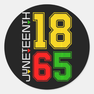 junenth 1865 black history proud african americ classic round sticker