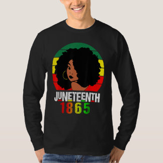 Junenth 1865 Celebrate Freedom Celebrating Black W T-Shirt