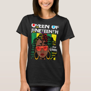 Junenth Black Queen Melanin Girl Magic Sista Women T-Shirt