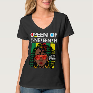 Junenth Black Queen Melanin Girl Magic Sista Women T-Shirt