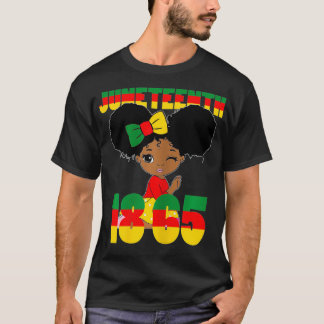 Junenth Celebrating 1865 Black Girl Kids T-Shirt