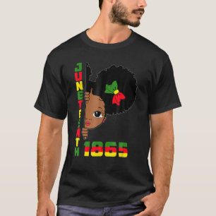 Junenth Celebrating 1865 Cute Black Girls Kids T-Shirt