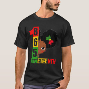 Junenth Celebrating 1865 Cute Black Girls Kids T-Shirt