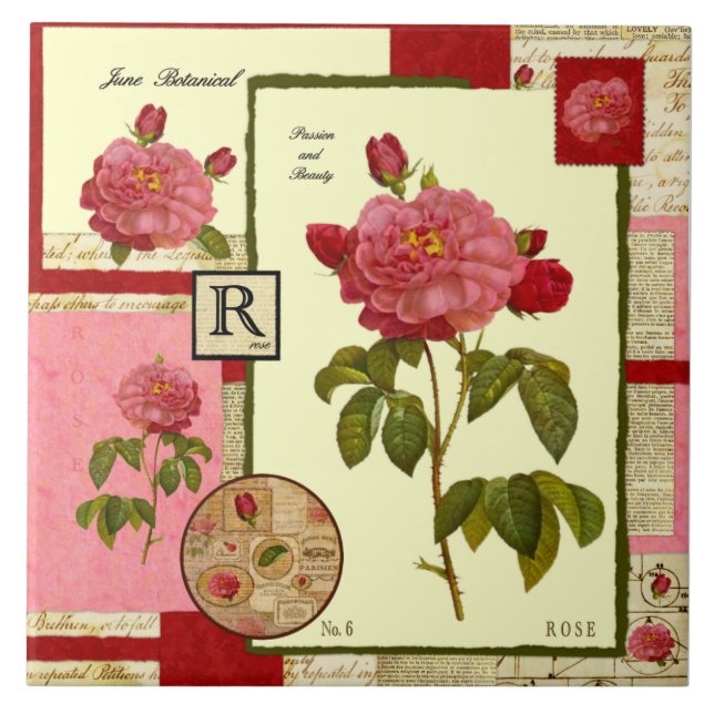 June's Flower Tile (Front)