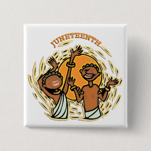 Juneteenth 15 Cm Square Badge