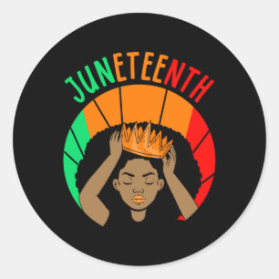 juneteenth 1865 africa black american us usa ameri classic round sticker