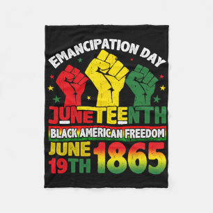 Juneteenth 1865 African American Black Freedom Men Fleece Blanket