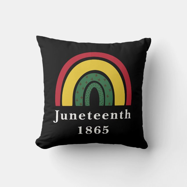 Juneteenth 1865 African American Black History Cushion (Front)