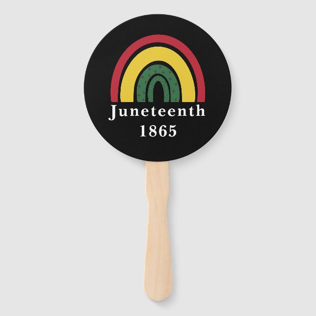 Juneteenth 1865 African American Black History Hand Fan (Front)