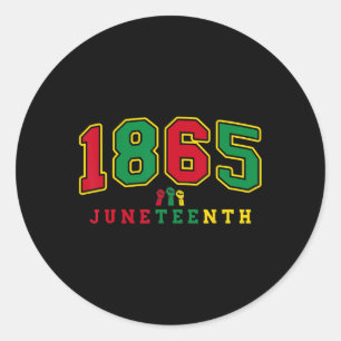 Juneteenth 1865 African American Celebrate Junetee Classic Round Sticker
