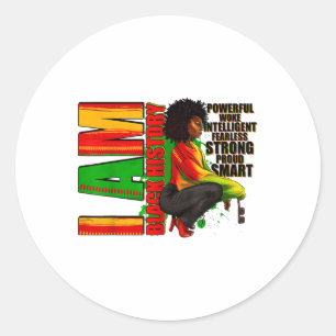 Juneteenth 1865 African American Freedom Black His Classic Round Sticker