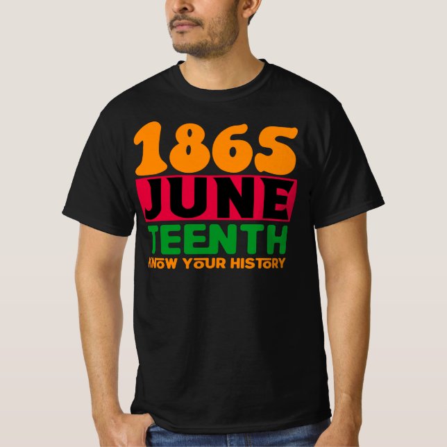 Juneteenth 1865, African American Pride T-Shirt (Front)