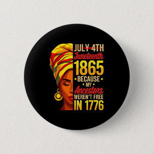 Juneteenth 1865 african american women black 6 cm round badge