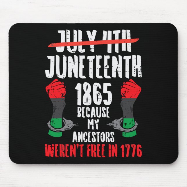 Juneteenth 1865 African Fist Black History Pride M Mouse Pad (Front)