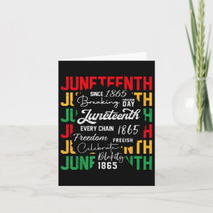 Juneteenth 1865 Afro American Free Ish African Bla Card