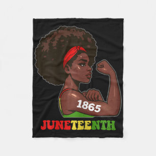 Juneteenth 1865 Afro Woman Black History African A Fleece Blanket