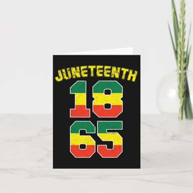 Juneteenth 1865 Ancestors Black Pride African Amer Card (Front)