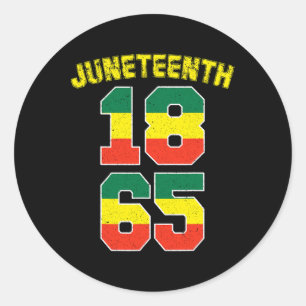 Juneteenth 1865 Ancestors Black Pride African Amer Classic Round Sticker