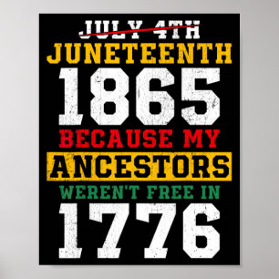 juneteenth 1865 because my ancestors were not poster