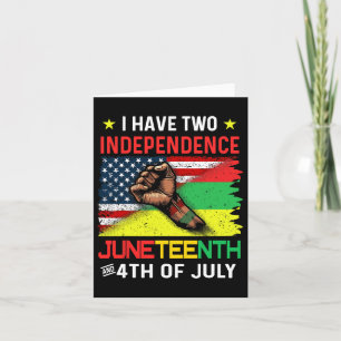 Juneteenth 1865 Black African American Flag Usa 4t Card