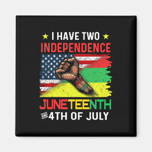 Juneteenth 1865 Black African American Flag Usa 4t Magnet