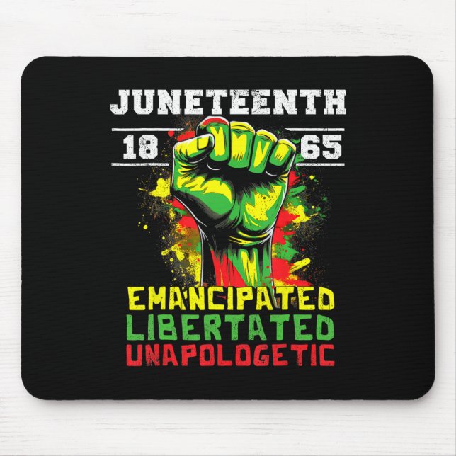 Juneteenth 1865 Black History African American Fre Mouse Pad (Front)