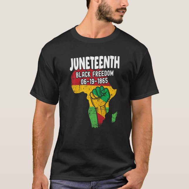 Juneteenth 1865 Black History African Juneteenth T-Shirt (Front)